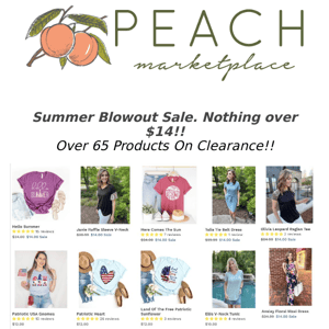 Massive Summer Clearance Sale!!