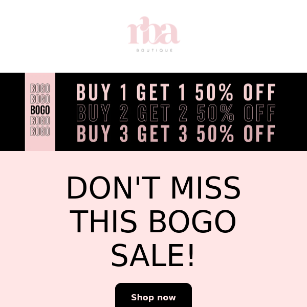 BUY 1 GET 1 50% OFF!!