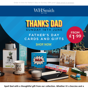 Top Gift Ideas For Dad + Cards From £1.99 🎁
