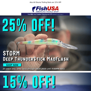 Get Your Storm Deep ThunderStick MadFlash for 25% Off, Ending Soon!