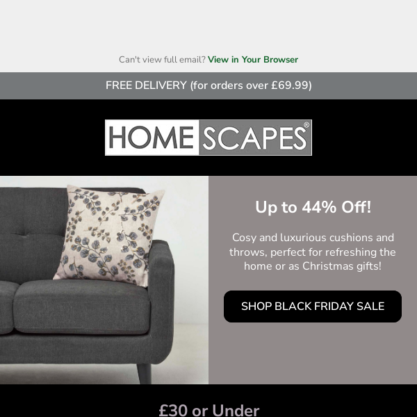 44% Off Home Decor - Luxury Cushions & Throws ✨