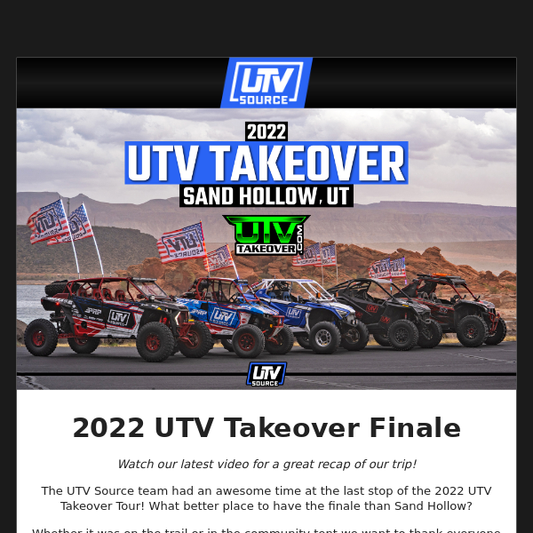 Watch our 2022 UTV Takeover Finale recap! UTV Source