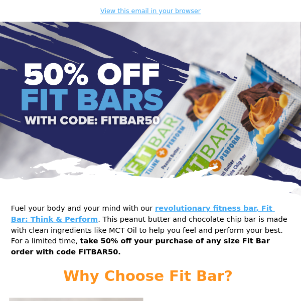 🚨 Limited Time: Save 50% on Fit Bars!