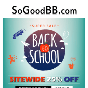 ✨SITEWIDE 25% OFF✨Back to School Super Sale✨Limited Time Only !!!