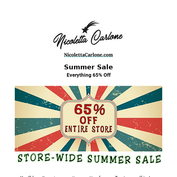 ☀️ Look! Summer Sale Entire Store 65% Off