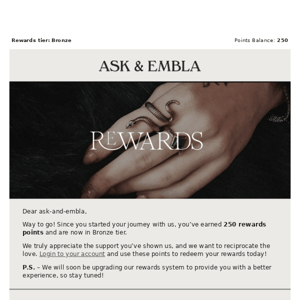 Ask And Embla, your rewards are waiting