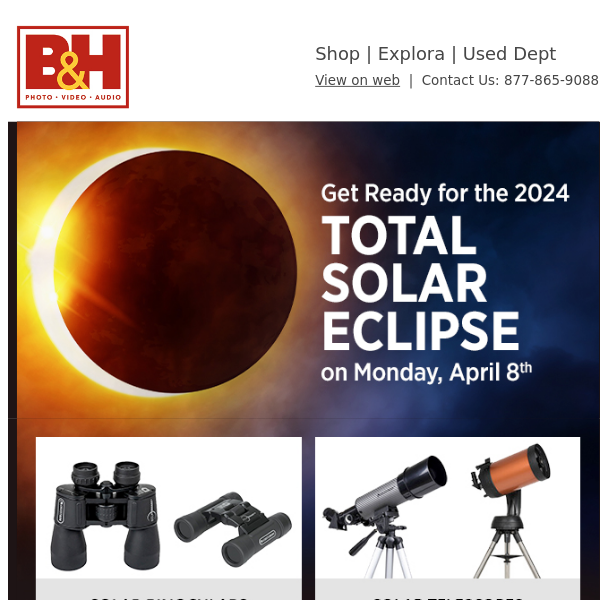 🌒Are You Ready? Solar Eclipse April 8th - Get Your Gear Now!
