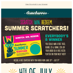 Summer Scratchers  are Here - Scratch and Win BIG!