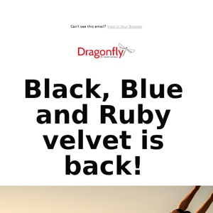 Black, Blue, Ruby velvet is back in stock 😊
