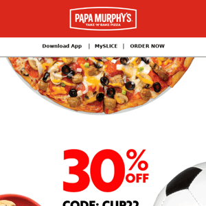 30% Off 🍕! Goooooaaaaaaaaaallll!! ⚽️