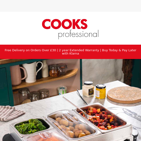 Take the pressure off hosting with Cooks Professional