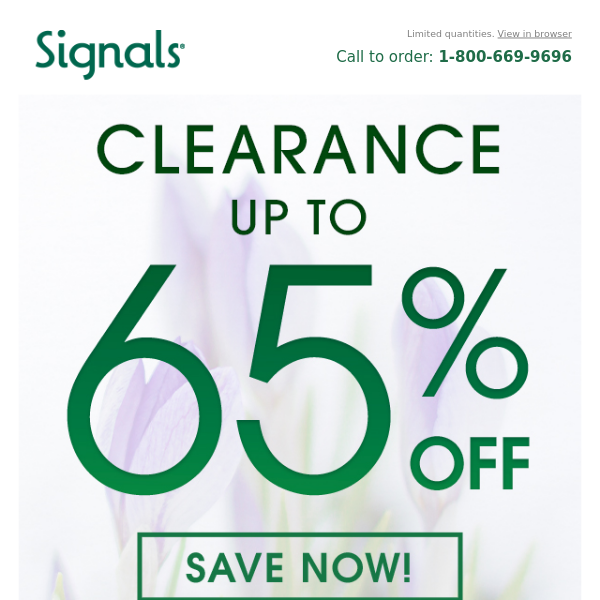 Up to 65% Off! Shop Clearance.