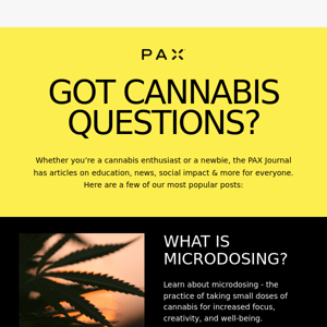Your cannabis questions answered