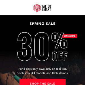 Spring Sale 30% Off!