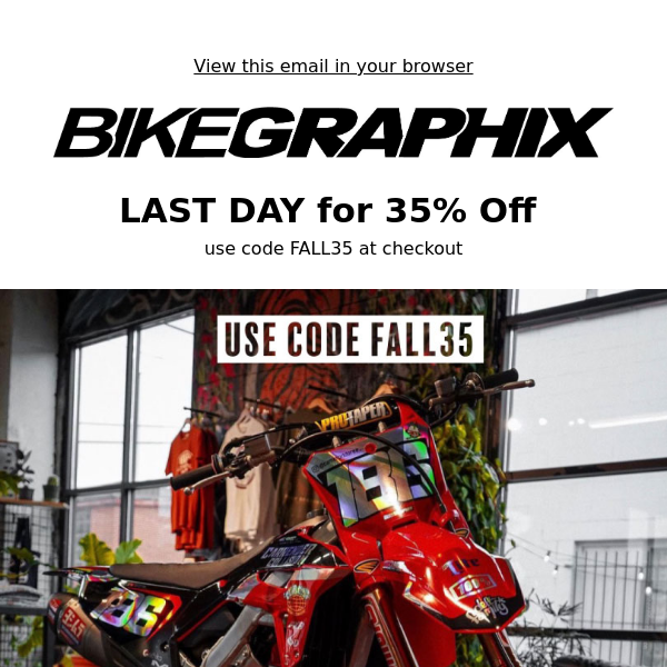 LAST DAY for 35% Off ⚡ Motocross Graphics