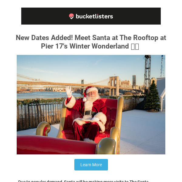 🎅🏼 Last Chance to Meet Santa at Disney's Winter Wonderland at Pier 17