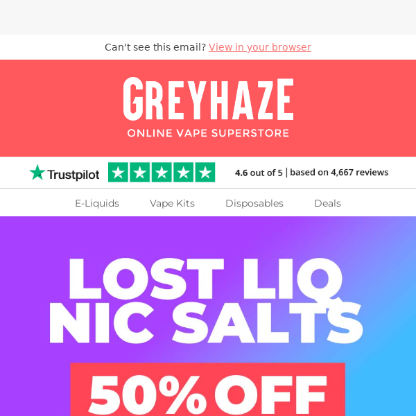 50% OFF LOST LIQ NIC SALTS!! 🥶