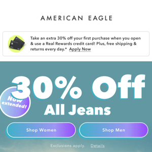 1 MORE DAY! 30% off ALL jeans now extended 👖