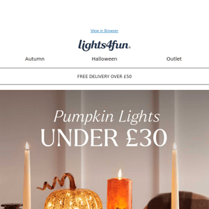 Pumpkin Lights under £30 🎃