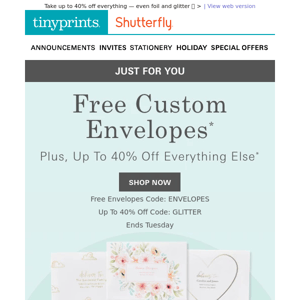 📬 Exclusivity alert: FREE custom envelopes to stand out at the mailbox