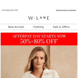 Shop 50 to 80% Off In The Afterpay Day Preview Sale!