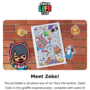 Make a poster of one of your Toca Life besties! 😎