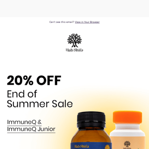 Final Hours: Last Chance for 20% Off ImmuneQ & Junior!