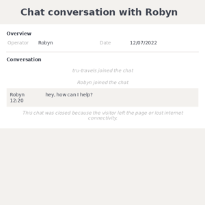 Transcript: Chat with Robyn