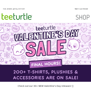 ❣️ 50% off ALL Valentine's t-shirts! ❣️