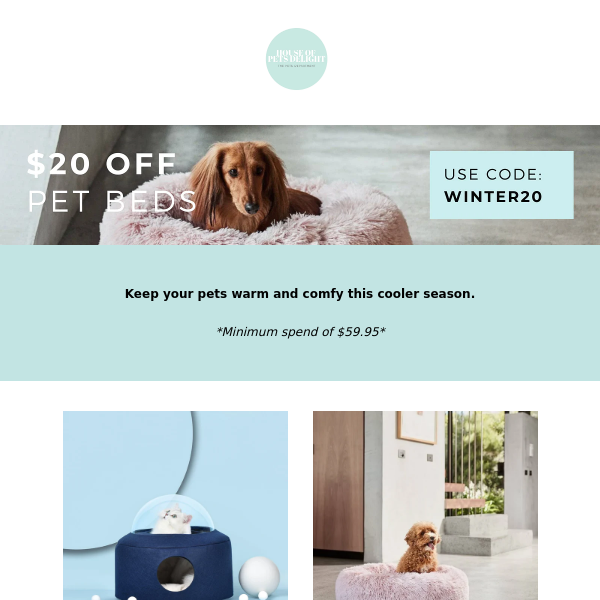 $20 off dog beds