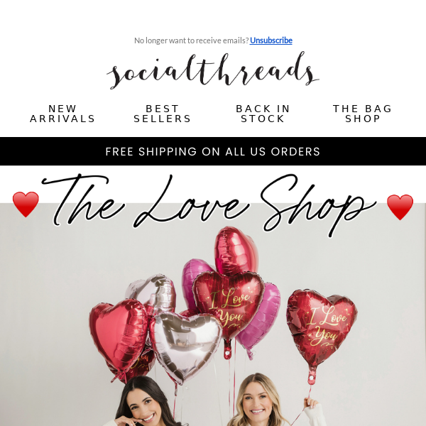 We're crushing on this new drop! ❤️ Our Love Shop is NOW LIVE.