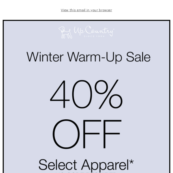 Hot Deals With Our Winter Warm-Up Sale! ❄️