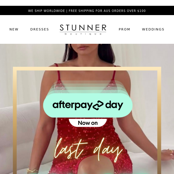 LAST DAY 20% OFF AFTERPAY DAY SALE! ⚡