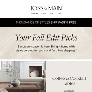 Coffee & cocktail tables ⋒⋒⋒ Fall Edit picks you'll love