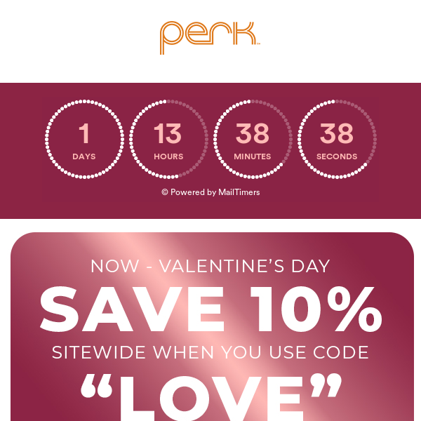 Less than 48hrs to save sitewide - Use code LOVE
