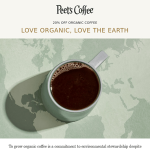 🌎 20% Off Organic Coffee