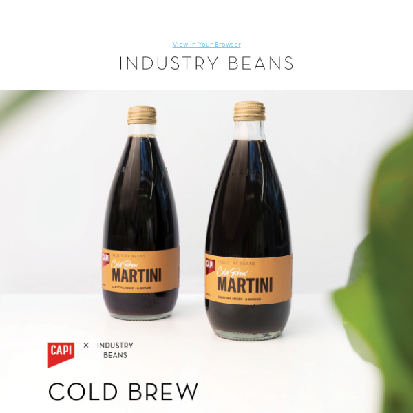 The CAPI x Industry Beans Cold Brew Martini Mixer has landed! ☕🍸