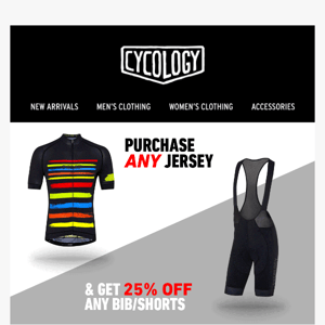 Hi Cycology - Special offer on cycling bibs and shorts 🤟