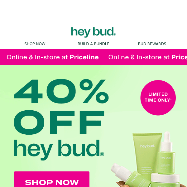 We're 40% OFF at PRICELINE! 🎉