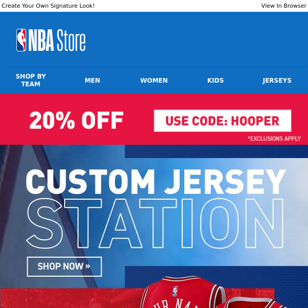 Personalize Your Perfect Jersey & Save 20% Today!