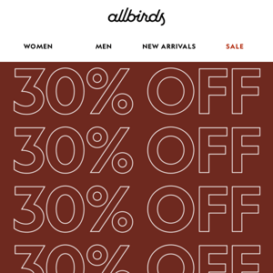 It’s On: 30% Off Sitewide 