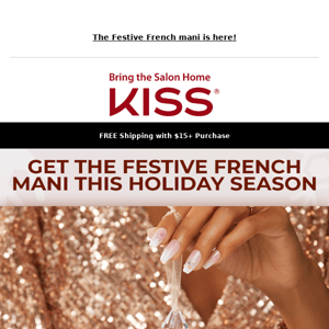 Step into the season with the Festive French Mani!💅