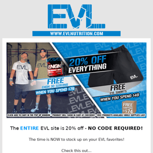 🚨 20% OFF Sitewide + FREE ENGN @ $79!