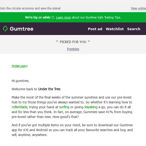 Gumtree, see what’s new at Gumtree