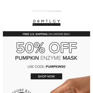 50% OFF THE PUMPKIN ENZYME MASK