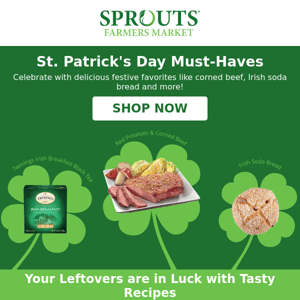 🍀 Tasty eats for a bit o' fun!