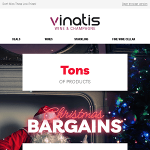 Christmas Wine Bargains! Up to -33%!