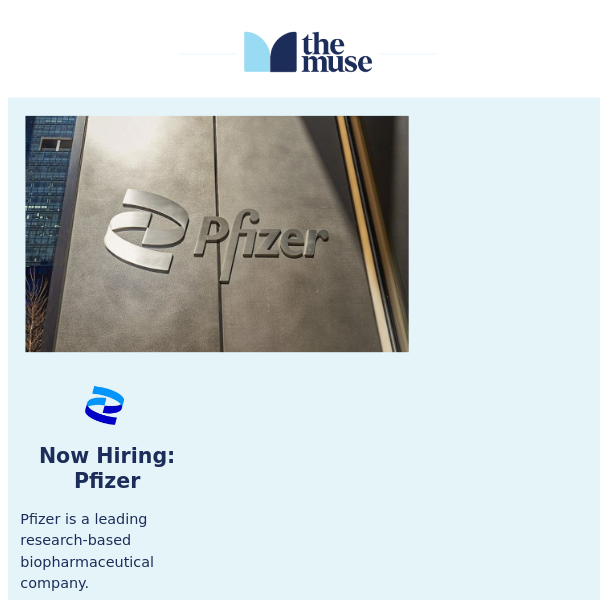 Now Hiring: Pfizer