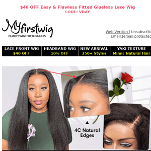 New🔥MyFirstWig 4C Afro Edges Mimic Natural Hairline