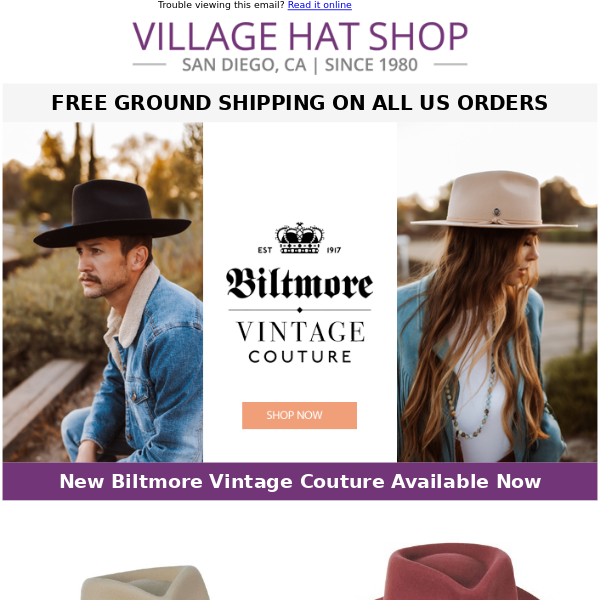 New Biltmore Vintage Couture Available Now | FREE USA Ground Shipping on ALL US Orders